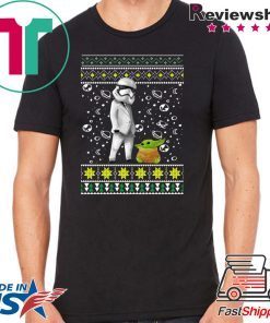 Star Wars Stormtrooper And Baby Yoda Ugly Christmas Shirt