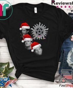 Supernatural Winchester Brothers And Castiel Christmas T-Shirt