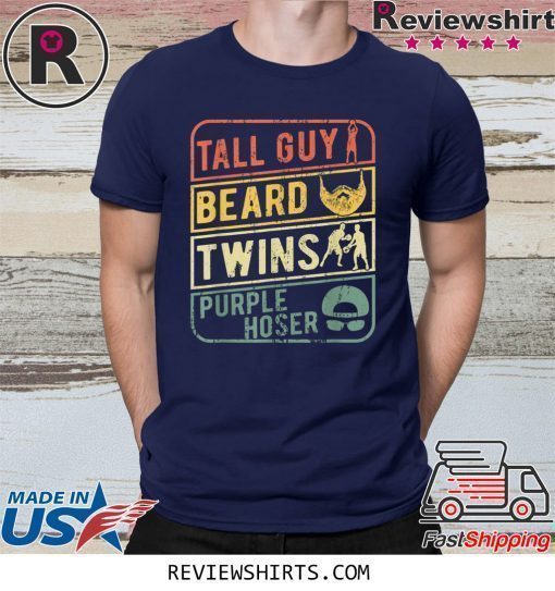 TALL GUY BEARD TWINS PURPLE HOSER T-Shirt