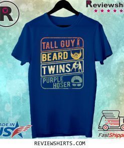TALL GUY BEARD TWINS PURPLE HOSER T-Shirt
