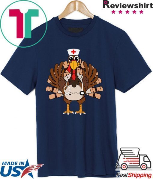 Thanksgiving Scrub Tops Women Turkey Nurse Holiday Nursing Premium T-Shirt
