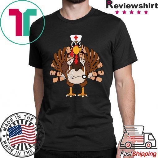 Thanksgiving Scrub Tops Women Turkey Nurse Holiday Nursing Premium T-Shirt