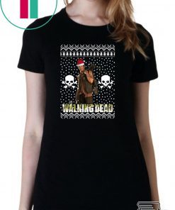 The Walking Dead Daryl Dixon Santa Hat Ugly Christmas Shirt