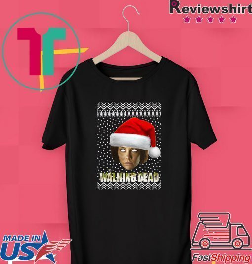 The Walking Dead Maggie Greene Santa Hat Ugly Christmas Shirt