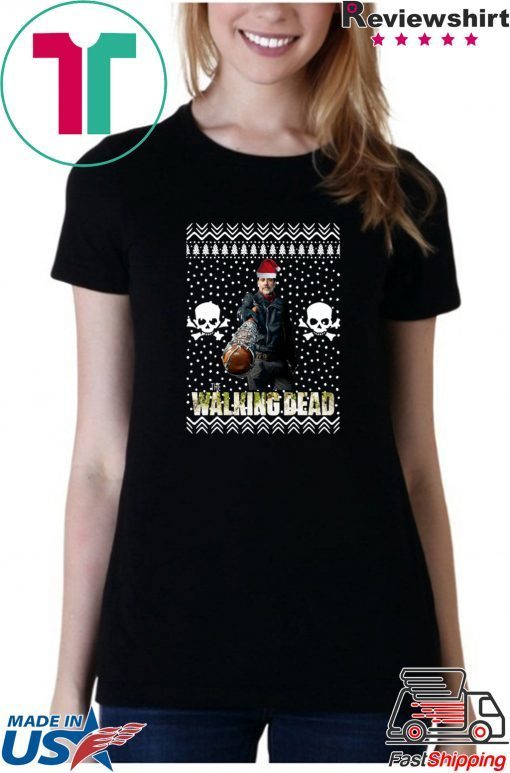 The Walking Dead Negan Santa Hat Christmas Shirt