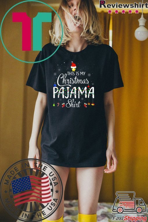 This is My Christmas Pajama Shirt - Funny Xmas Light Tree T-Shirt