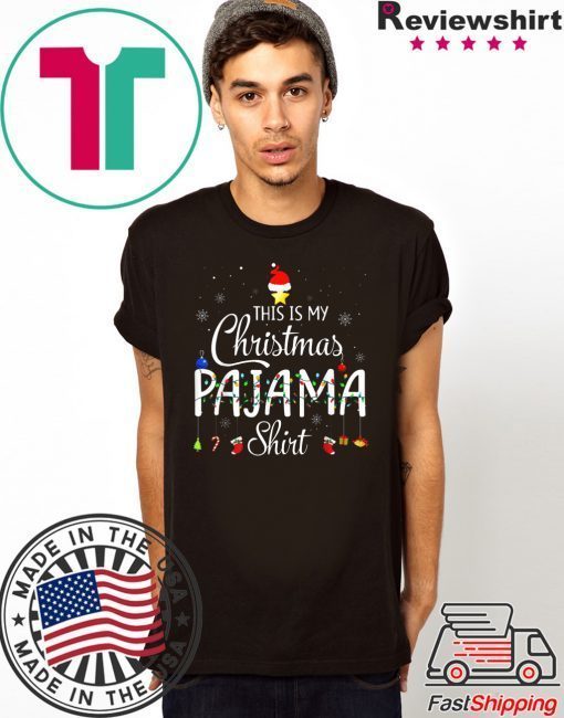 This is My Christmas Pajama Shirt - Funny Xmas Light Tree T-Shirt
