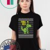 Tree Rex Smile Light Santa Hat Ugly Christmas T-Shirt