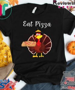 Turkey Eat Pizza Funny Thanksgiving Xmas T-Shirt