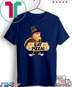 Turkey Eat Pizza Shirt Kids Adult Vegan Funny Thanksgiving T-Shirt