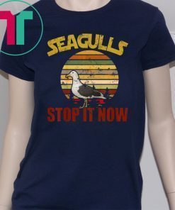 Vintage Retro Seagulls Bird Lover Stop It Now TShirt