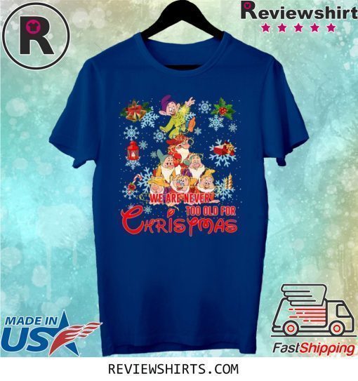 WE ARE NEVER TOO OLD FOR CHRISTMAS 7 DWARFS SHIRT