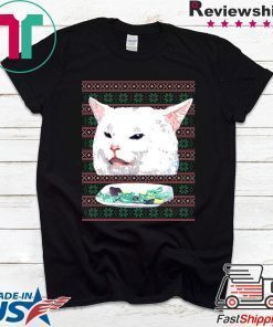 Woman Yelling At Cat Christmas T-Shirt