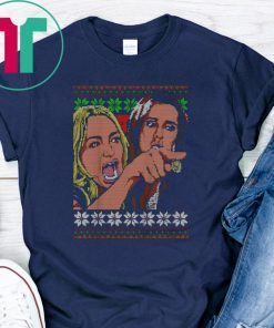 Woman Yelling at a Cat Ugly Christmas Sweater Meme Shirt