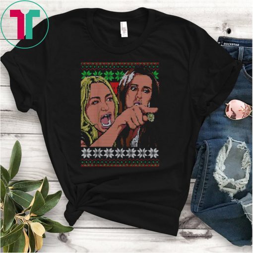 Woman Yelling at a Cat Ugly Christmas Sweater Meme Shirt