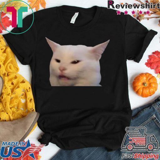 Woman yelling at table dinner cat meme T-Shirt
