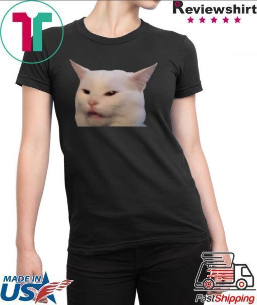 Woman yelling at table dinner cat meme T-Shirt