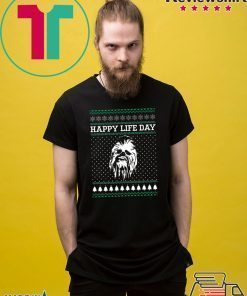 Wookiee Happy Life Day Christmas T-Shirt