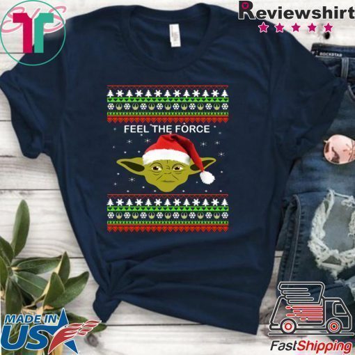 Yoda Feel the Force Christmas T-Shirt