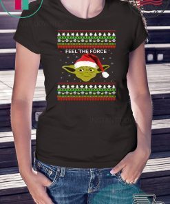 Yoda Feel the Force Christmas T-Shirt