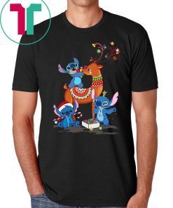 stitch and reindeer christmas xmas shirt