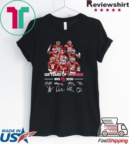 125 Years of Sooners 1895 2020 Players signatures shirt