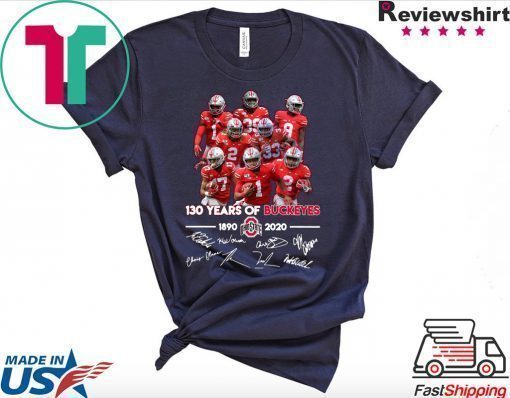 130 Years of Buckeyes 1890 2020 players signatures shirt