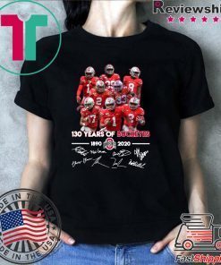 130 Years of Buckeyes 1890 2020 players signatures shirt