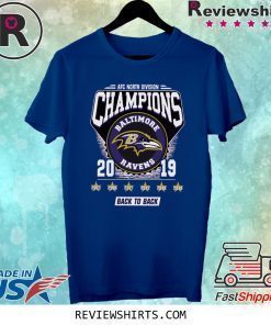 Afc North Division Champions Baltimore Ravens 2019 Back To Back Shirt