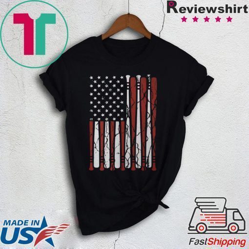 American Flag baseball bat 4th Of July shirt