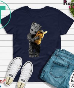 Baby Groot Hug Pikachu Shirt