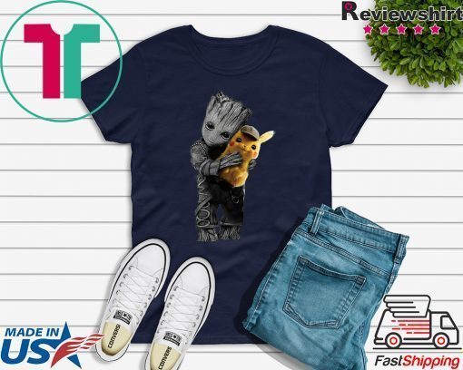 Baby Groot Hug Pikachu Shirt