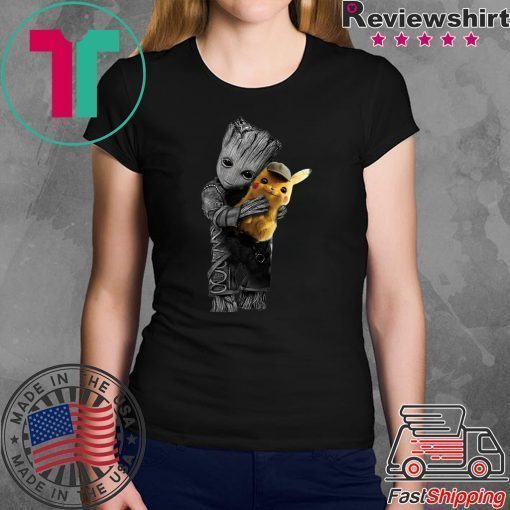 Baby Groot Hug Pikachu Shirt