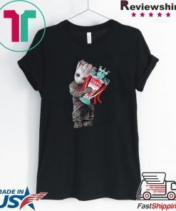 Baby Groot hug Liverpool shirt