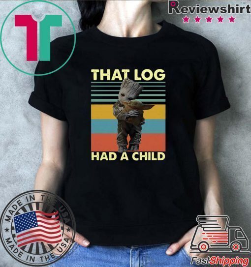 Baby Groot hug baby Yoda that log had a child vintage shirt