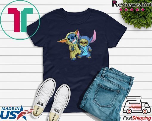 Baby Stitch and Baby Yoda shirt