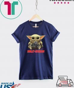 Baby Yoda And Harley Davidson Shirt