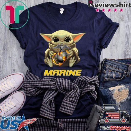 Baby Yoda And Marine Shirt