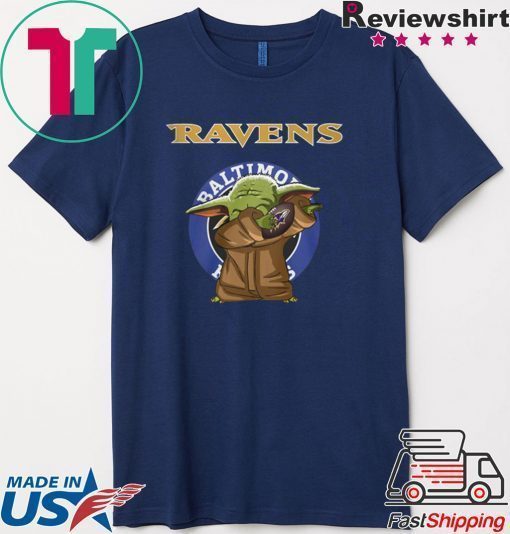 Baby Yoda Baltimore Ravens Logo shirt