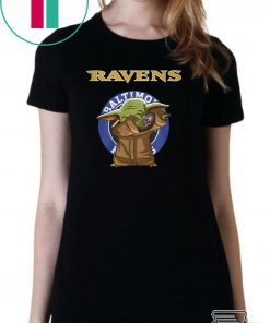 Baby Yoda Baltimore Ravens Logo shirt