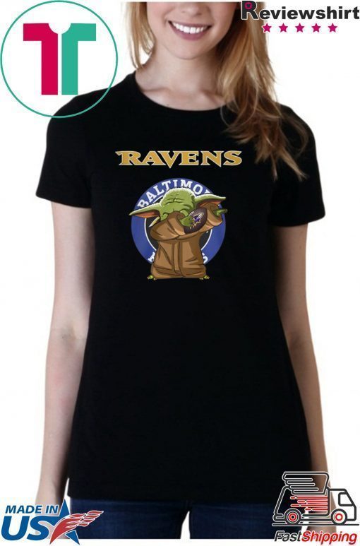 Baby Yoda Baltimore Ravens Logo shirt