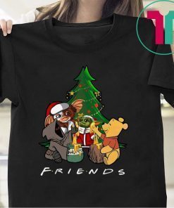 Baby Yoda Gizmo and Pooh Christmas Tree Shirt