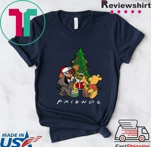 Baby Yoda Gizmo and Pooh Christmas Tree Shirt