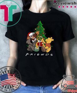 Baby Yoda Gizmo and Pooh Christmas Tree Shirt