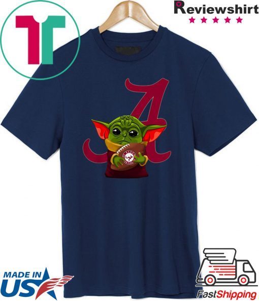 Baby Yoda Hug Alabama Crimson Tide Ball Logo shirt