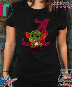 Baby Yoda Hug Alabama Crimson Tide Ball Logo shirt