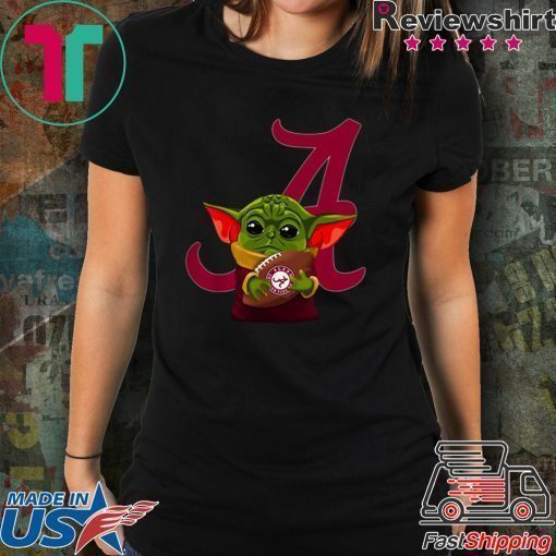 Baby Yoda Hug Alabama Crimson Tide Ball Logo shirt