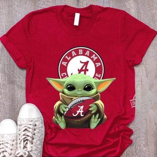 Baby Yoda Hug Alabama Logo Shirt