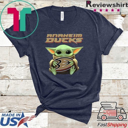 Baby Yoda Hug Anaheim Ducks Shirt