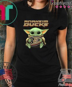 Baby Yoda Hug Anaheim Ducks Shirt